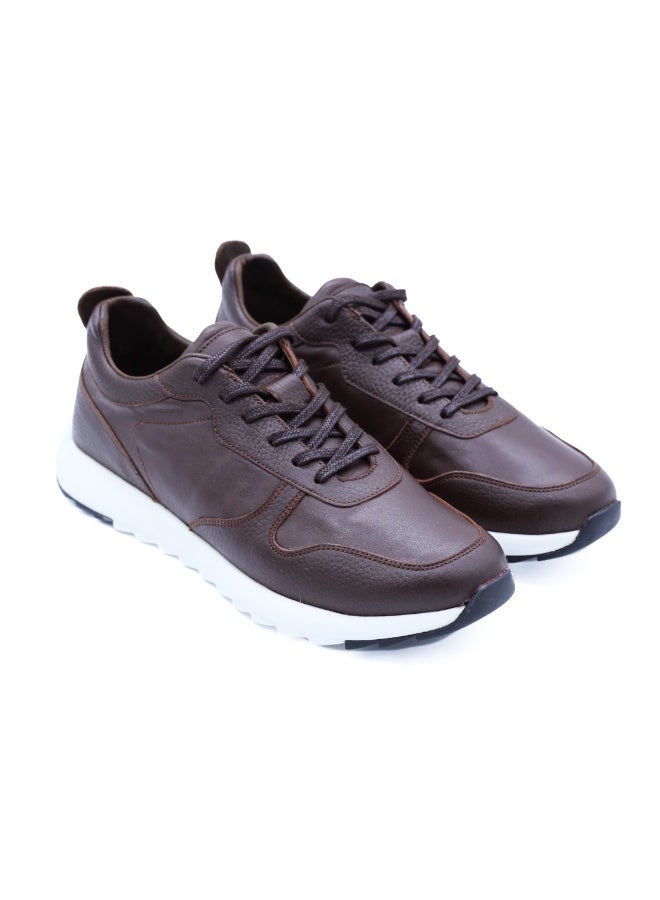 Hoog Shoes For Men Mocha Brown Casual Lace Up Shoes Persian Leather Comfortable Everyday Wear - Image 5