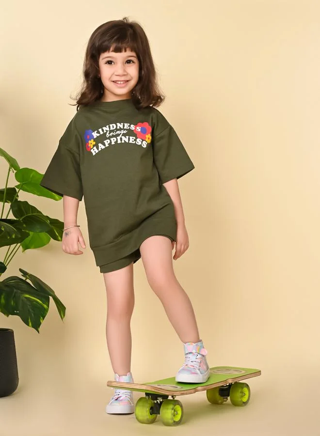 LILPICKS Kindness Floral Print T-Shirt & Shorts Set by Styli