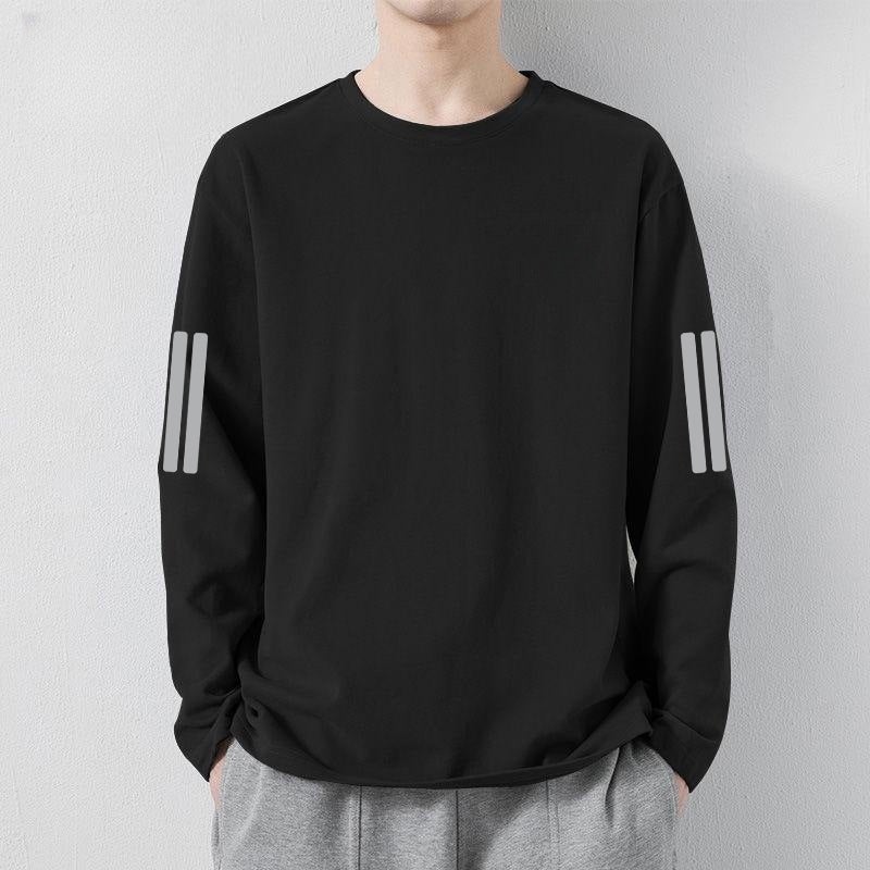 [Selection] Long-Sleeved T-Shirt Men'S Casual Round Neck Loose Breathable All-Match T-Shirt Thin Base Shirt - Image 1