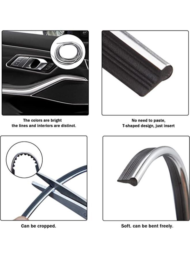 5M Car Interior Moulding Trim Strips Automobile Exterior Decoration Moulding Trim Line Dashboard Decorative DIY Flexible Strip - Image 3