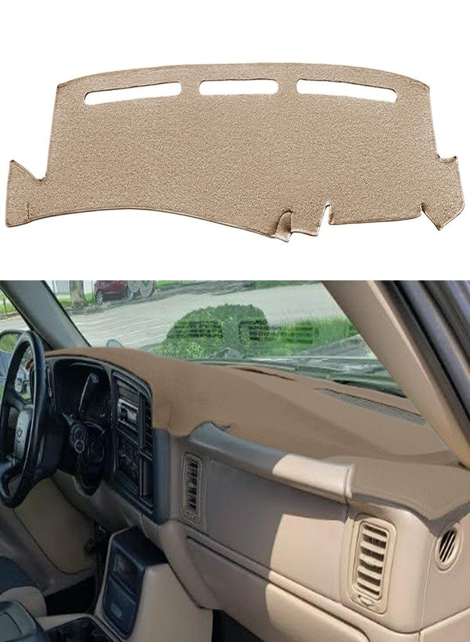 Yiz Dash Cover Custom Fit for 1999-2006 GMC Sierra/Chevy Chevrolet Silverado,2000-2006 GMC Yukon XL/Chevy Suburban Tahoe Avalanche,Dashboard Mat Pad (99-06,Beige) Y44 - Image 1