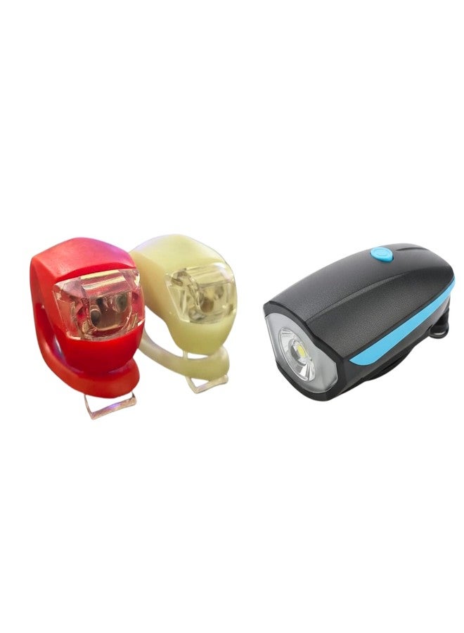 FCCRACING Front Light with Horn and Handle Blinker Light Combo for Bicycle - Waterproof, LED Light - Image 2