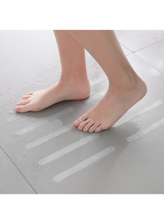 ملصقات مانعة للانزلاق لحوض الاستحمام – شرائط مقاومة للانزلاق للأحواض والدش والأرضيات والسلالم – حماية من الانزلاق للحمام والمسابح 10 قطع - Image 4