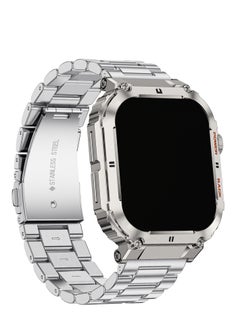 LIGE Smart Watch for Men Bluetooth Calling 1.95" AMOLED Screen Sport Fitness Tracker Waterproof Smartwatch for Android iOS with Silver Steel Band  - Image 3