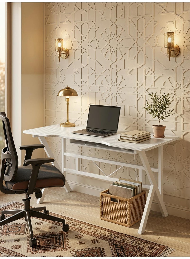 Visionnaire 120*55cm Gaming Table, Home Office Table, Study Desk with Carbon Fibre Desktop Ideal for Students and Gamers - Image 4