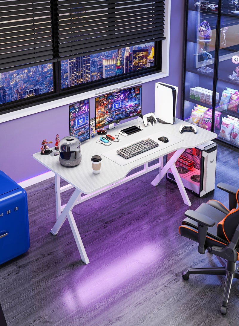 Visionnaire 120*55cm Gaming Table, Home Office Table, Study Desk with Carbon Fibre Desktop Ideal for Students and Gamers - Image 3