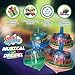 Izzy 'n' Dizzy Izzy n Dizzy Musical Dreidel Hanukkah Dreidel 4 Pack Sings Oh Draidel as it Lights Up Light Up Dreidels Chanukah Toys Games - Image 4