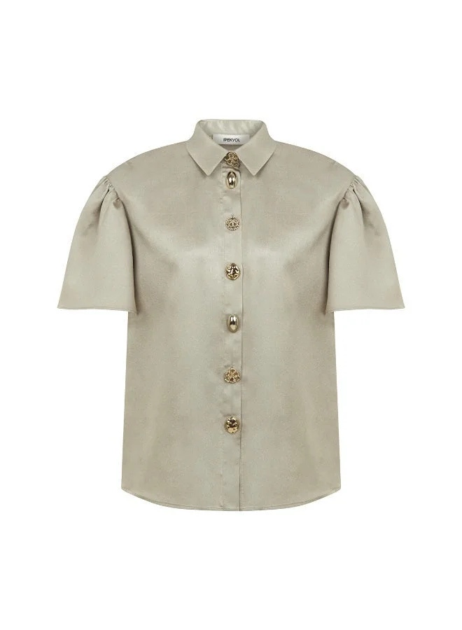 Ipekyol  Satin Shirt With Golden Buttons for Women | Best Price UAE