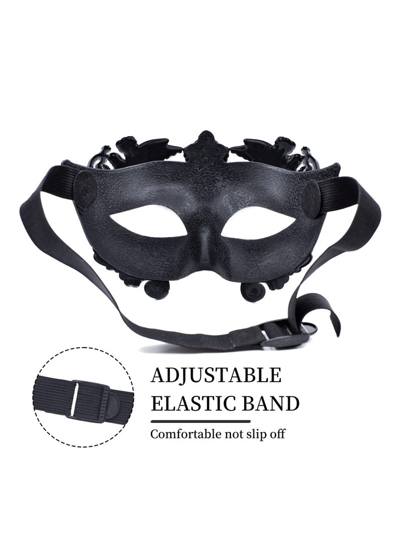 Y&D Masquerade Mask for Men - Roman Greek Venetian Half Face Mask, Mascarade Ball Mardi Gras and Cosplay Party (Black Gold) - Image 5