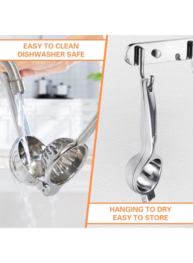 hayapoint Lemon Squeezer Manual, Heavy Duty Stainless Steel Citrus Juicer for Lemon, Lime & Orange, Handheld Fruit Press Juicer for Kitchen & Outdoor Use, Space-Saving Foldable Design - Image 4