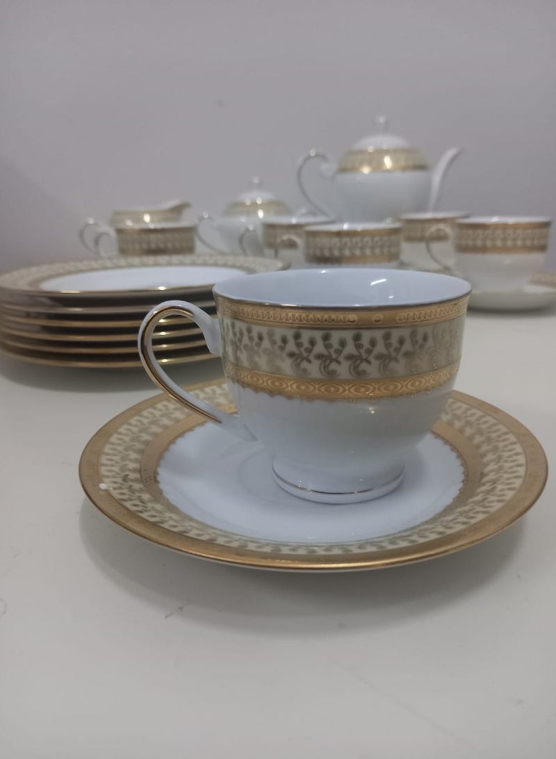 سكوالو طقم شاي حليب صيني 24 قطعة - Image 1