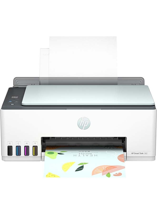 HP Smart Tank 582 Wireless All-in-One Printer, Print, Scan, Copy; Up to 18,000 black or 6,000 color pages - [4A8D6A] Eucalyptus - Image 2
