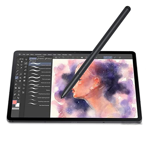 PCTC Tab S7 FE S Pen Replacemen Stylus Pen for Samsung Galaxy Tab S7 FE SM-T730, SM-T733, SM-T736B Touch Pen + Tips/Nibs (Mystic Black) - Image 3