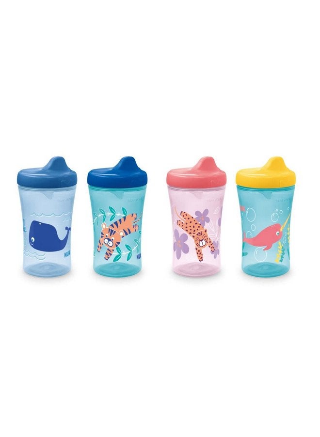 NUK First Essentials Hard Spout Sippy Cup, 10 Ounce, 4 Pack (Assorted-Aquatics) - Image 1