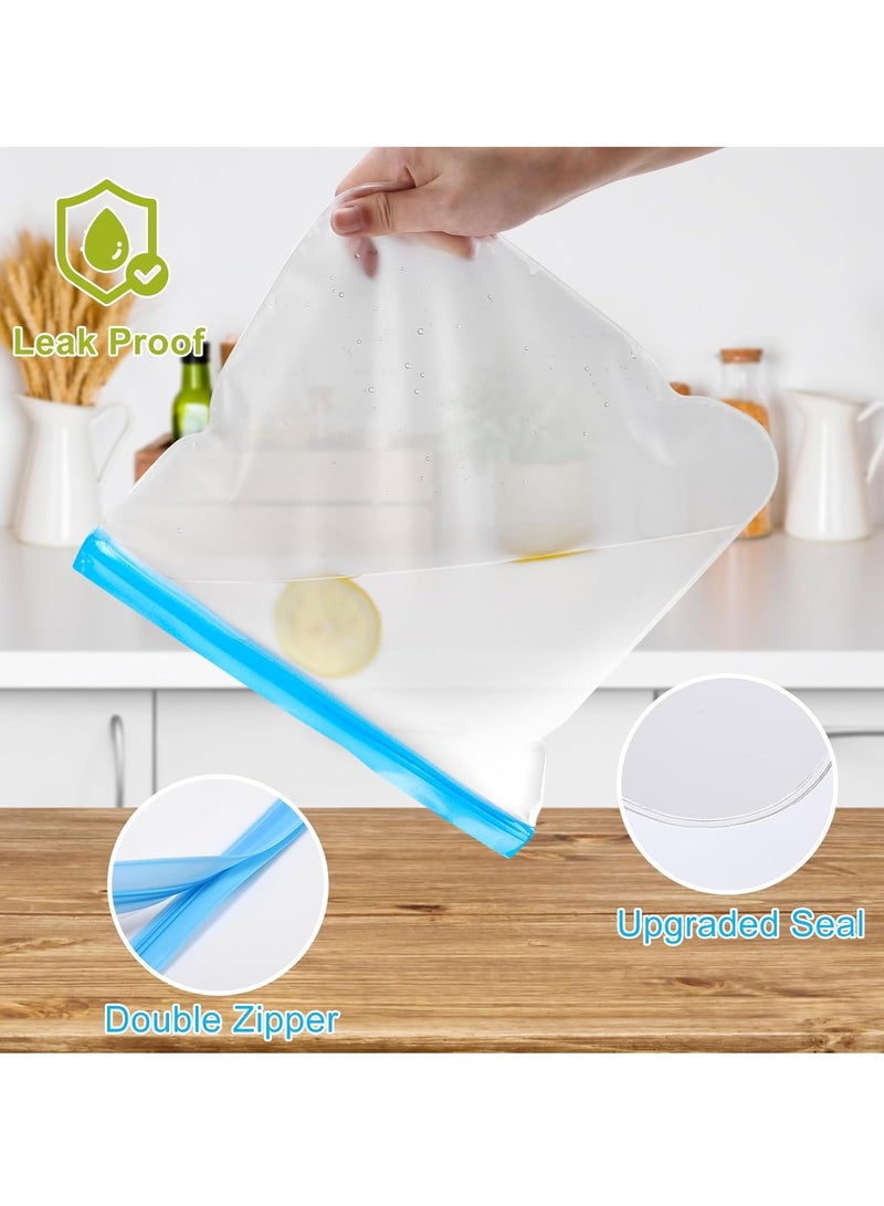 Flushrenic 10 Pack Safe Reusable Food Containers,Food Bags , Leakproof Reusable Freezer Bags, BPA Free Reusable Storage Bags,for Lunch Marinate Food Travel,Food Containers  - Image 4