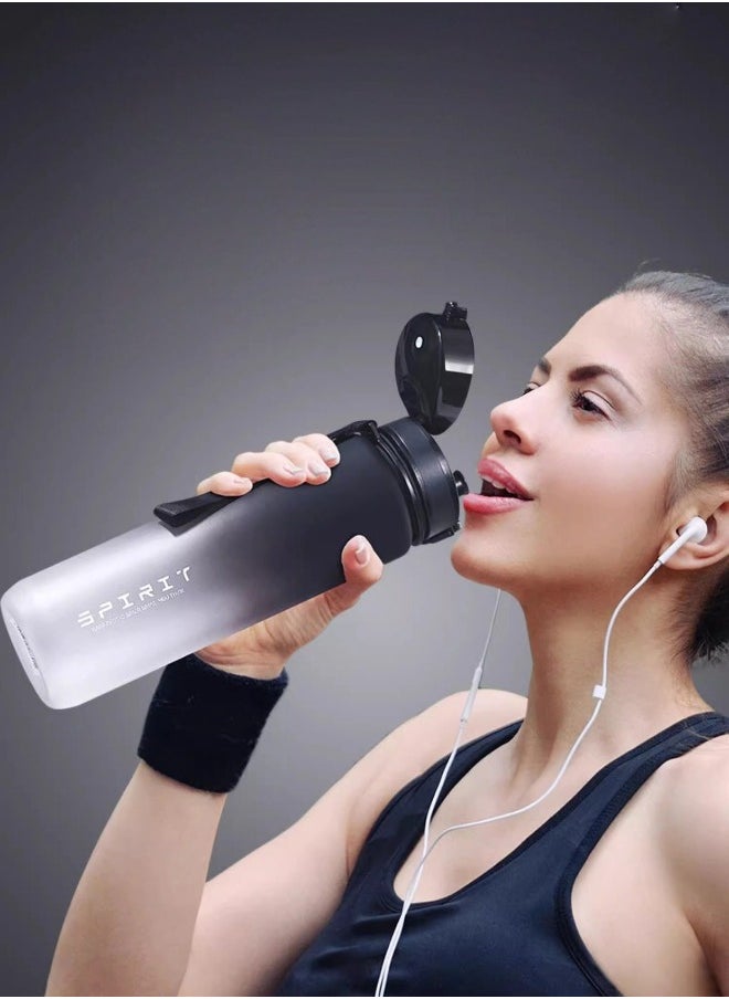 ShebSheb Large Capacity Water Bottle, Leakproof Sports Water Bottles with Time Marker,for Gym, Travel, Home, School, Office  - Image 2