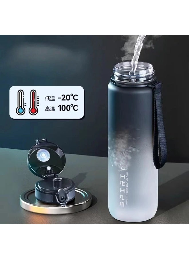 ShebSheb Large Capacity Water Bottle, Leakproof Sports Water Bottles with Time Marker,for Gym, Travel, Home, School, Office  - Image 3