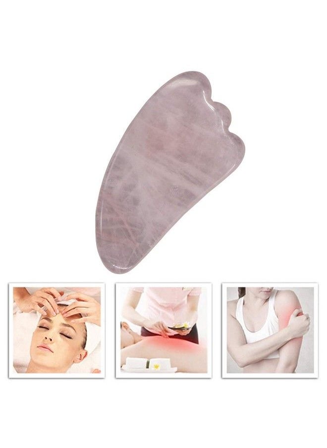 Gsbld72 Gua Sha Scraping Massage Tool For Facial Glow Blood Circulation Natural Jade Stone Removes Toxins Prevents Wrinkles Boost Radiance Of Complexion (1 Pc Light Pink)