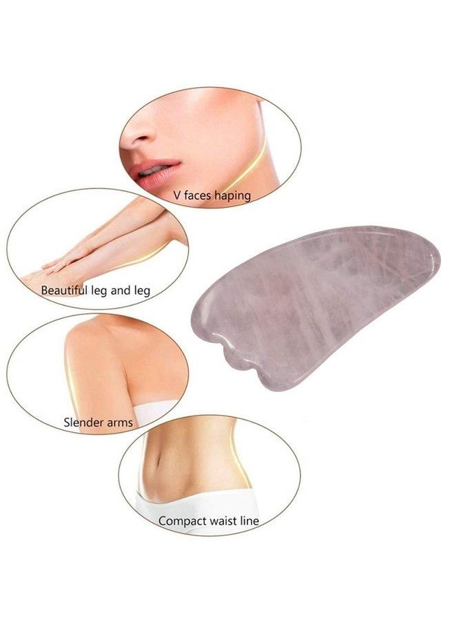 Gsbld72 Gua Sha Scraping Massage Tool For Facial Glow Blood Circulation Natural Jade Stone Removes Toxins Prevents Wrinkles Boost Radiance Of Complexion (1 Pc Light Pink)