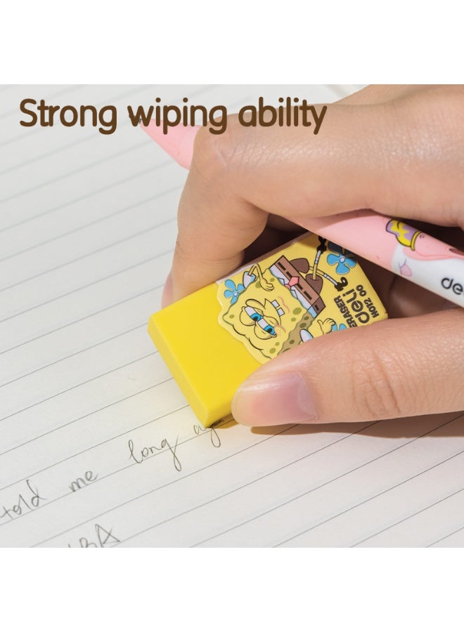 Deli ممحاة مستطيلة الشكل Deli EH01200 PVC باللون الوردي/الأزرق/الأصفر مجموعة 45 قطعة/صندوق عرض – مثالية للمدرسة أو المكتب أو استخدام الامتحانات - Image 3