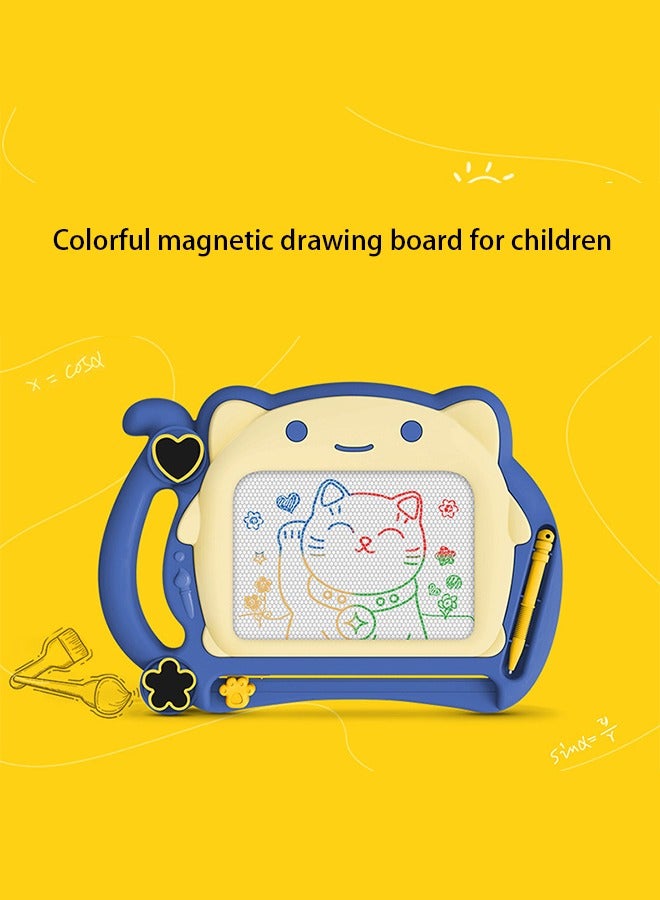 هاف دريم لوحة رسم مغناطيسية للأطفال، لوحة كتابة جرافيتي ملونة قابلة للمسح للأطفال - أزرق - Image 3