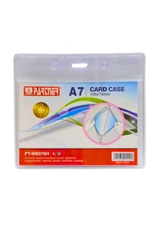 PARTNER ID Card Holders Waterproof Clear Plastic  Perfect for Credit Cards, ID Swipe Cards, Key Cards, and Driver's License  PVC Material (Pack of 10)  - Image 1