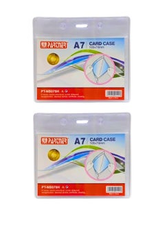 PARTNER ID Card Holders Waterproof Clear Plastic  Perfect for Credit Cards, ID Swipe Cards, Key Cards, and Driver's License  PVC Material (Pack of 10)  - Image 2