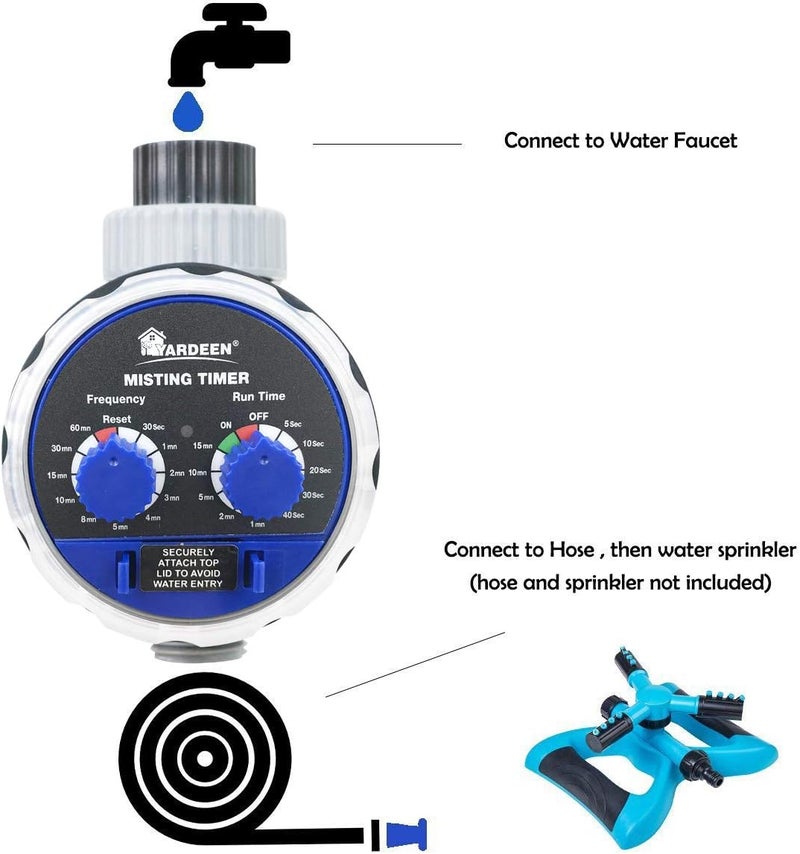 Yardeen Water Hose Timer fogging Seconds Watering Automatic Electronic Water Timer Home Garden Controller - Image 3
