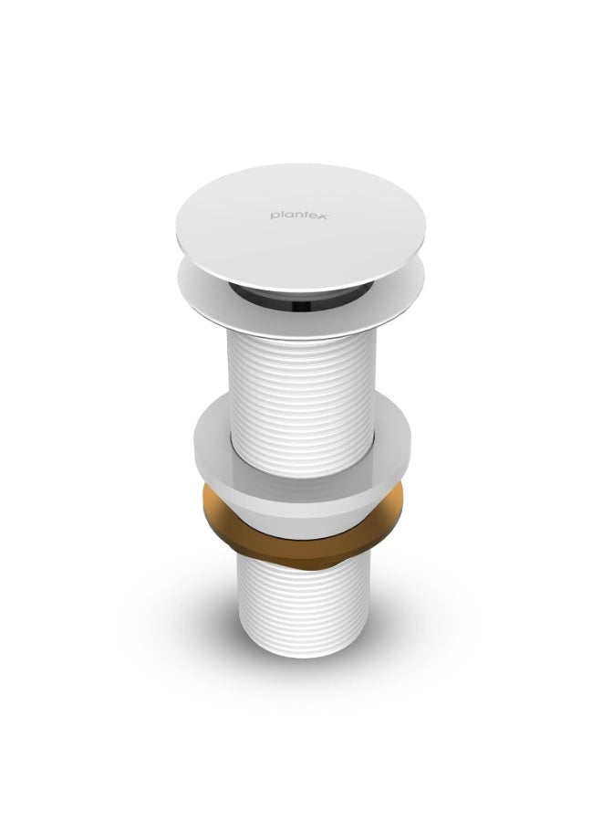 Plantex Pure Brass Waste Coupling 5 Inch/Waste Coupling for Wash Basin/Coupling for Drain Out let System Full Thread (Glossy White - Pack of 1) - Image 1