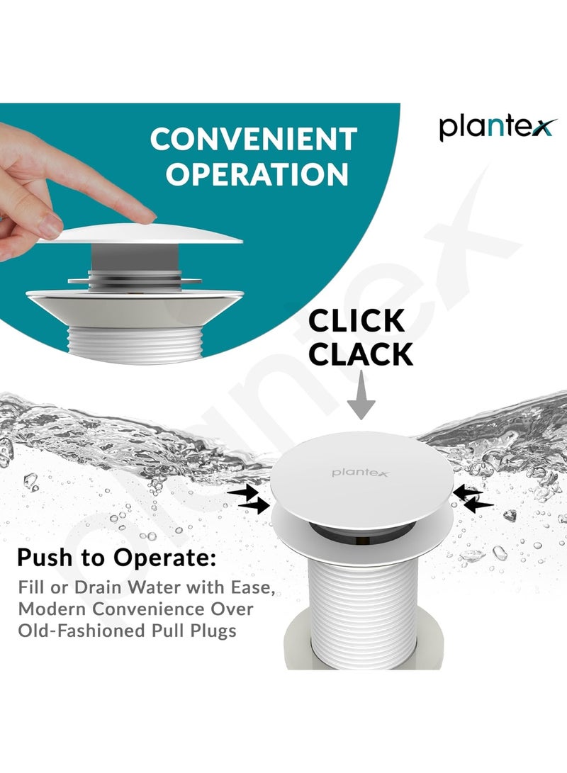 Plantex Pure Brass Waste Coupling 5 Inch/Waste Coupling for Wash Basin/Coupling for Drain Out let System Full Thread (Glossy White - Pack of 1) - Image 4
