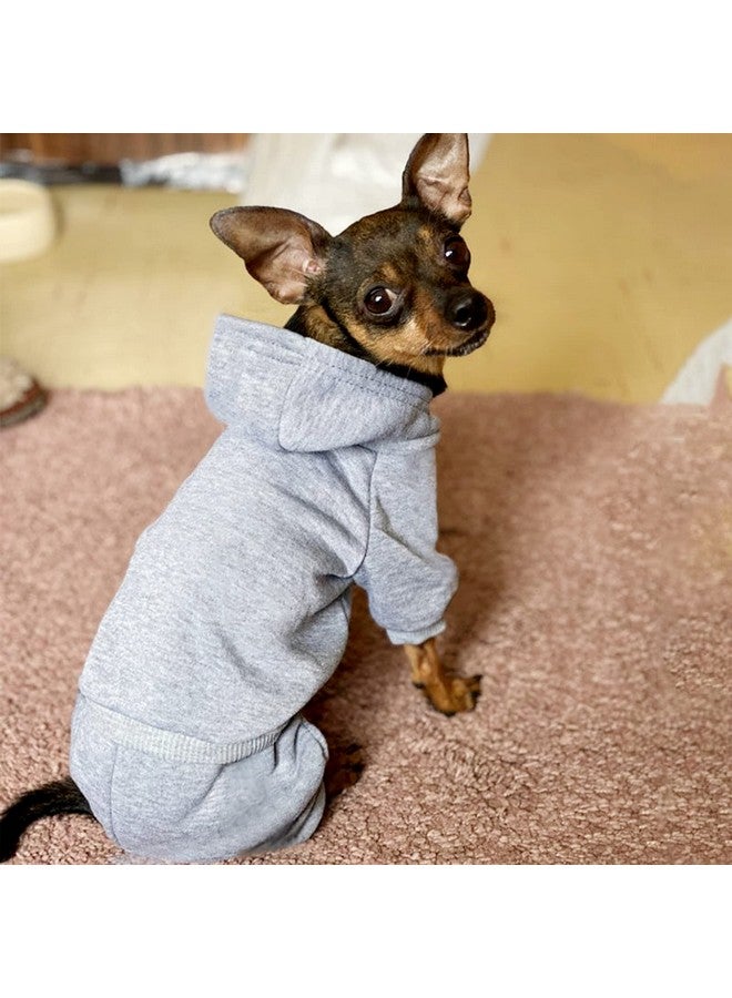 LifeWheel Dog Hoodie, Pet Jumpsuit Fleece Sweatshirt with Buttons, Dog Clothes, Dog Cold Weather Coats, Dog Pajamas, Winter Warm Cotton Puppy Hoodie 4 Legs Dog Clothes for Small Medium Large Dogs Cats Boy Girl - Image 2