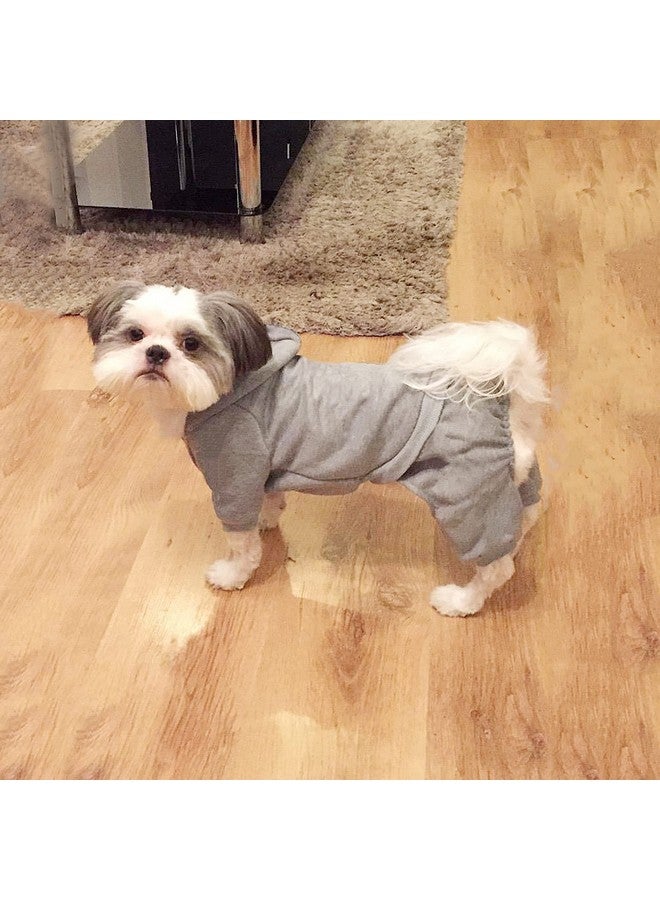 LifeWheel Dog Hoodie, Pet Jumpsuit Fleece Sweatshirt with Buttons, Dog Clothes, Dog Cold Weather Coats, Dog Pajamas, Winter Warm Cotton Puppy Hoodie 4 Legs Dog Clothes for Small Medium Large Dogs Cats Boy Girl - Image 4