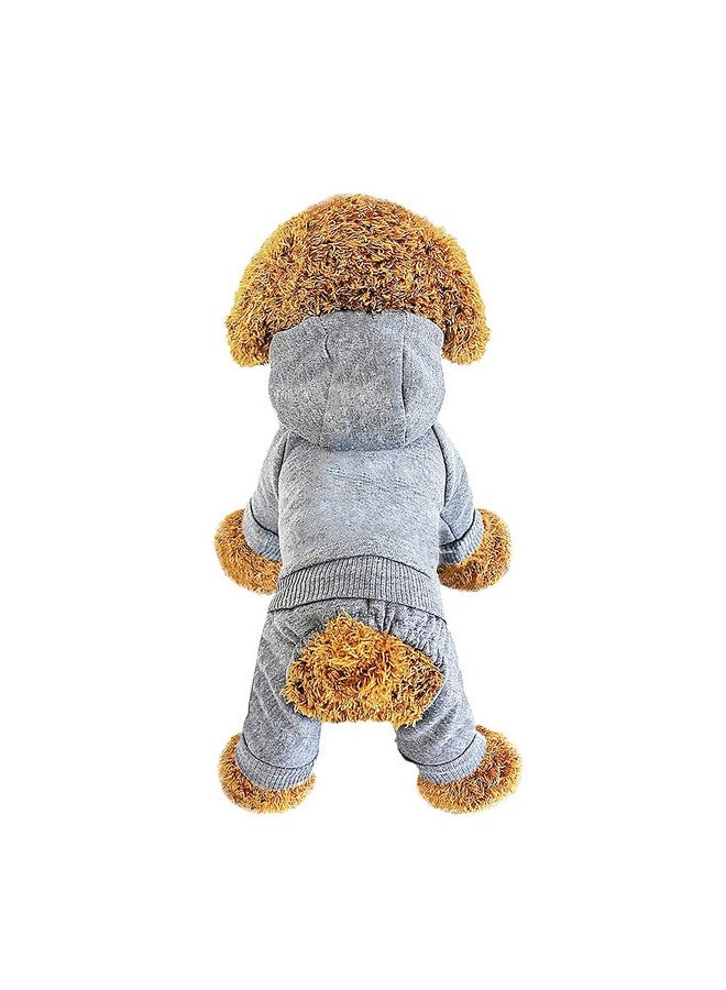 LifeWheel Dog Hoodie, Pet Jumpsuit Fleece Sweatshirt with Buttons, Dog Clothes, Dog Cold Weather Coats, Dog Pajamas, Winter Warm Cotton Puppy Hoodie 4 Legs Dog Clothes for Small Medium Large Dogs Cats Boy Girl - Image 1