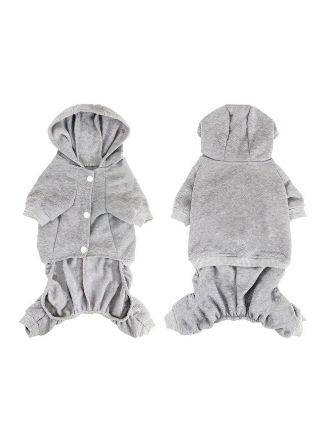 LifeWheel Dog Hoodie, Pet Jumpsuit Fleece Sweatshirt with Buttons, Dog Clothes, Dog Cold Weather Coats, Dog Pajamas, Winter Warm Cotton Puppy Hoodie 4 Legs Dog Clothes for Small Medium Large Dogs Cats Boy Girl - Image 5