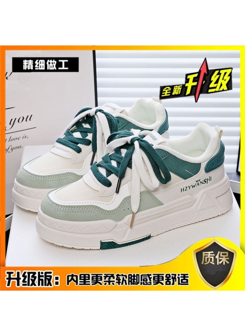 1 x 5 pcs 2024 Trendy Womens White Sneakers Spring/Autumn Casual Thick Sole Shoes Green Upgrade - pzsku/Z81776227E8865FCC2997Z/45/_/1741691870/872688b2-9f15-4132-9d80-91d8f4da977c