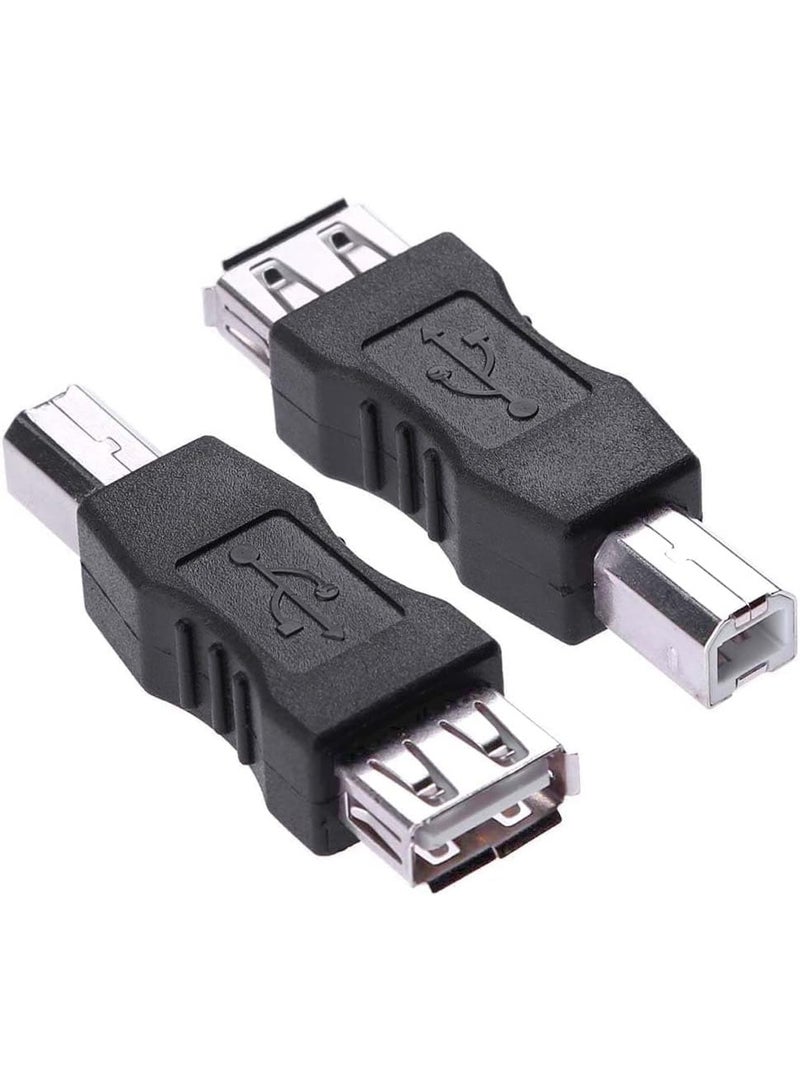 USB 2.0 Print Adapter, 2 Pack Type A Female to B Printer Male Connector Converter Plug Compatible for Printer Fax Machine Hard Drive - Image 2
