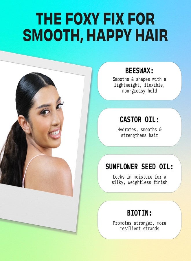 FoxyBae عصا شمع فوكسي باي للشعر - تهدئة الشعر المتطاير والحواف - جل غير دهني لتسريح الشعر - عصا شمع للشعر للنساء والفتيات والأطفال - مع شمع العسل والبيوتين - 2.5 أونصة سائلة - Image 4
