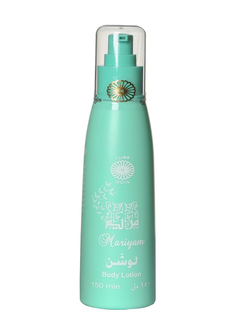 Moin Mariyam Lotion 150ml - Refreshing Citrus, Lavender & Rose with Woody & White Floral Notes - Moisturizing Lotion for Soft Skin with Warm Spicy Fragrance 