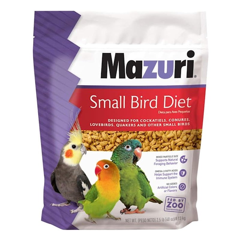 Mazuri | Nutritionally Complete for Small Birds | 2.5 Pound (2.5 lb.) Bag - Image 1