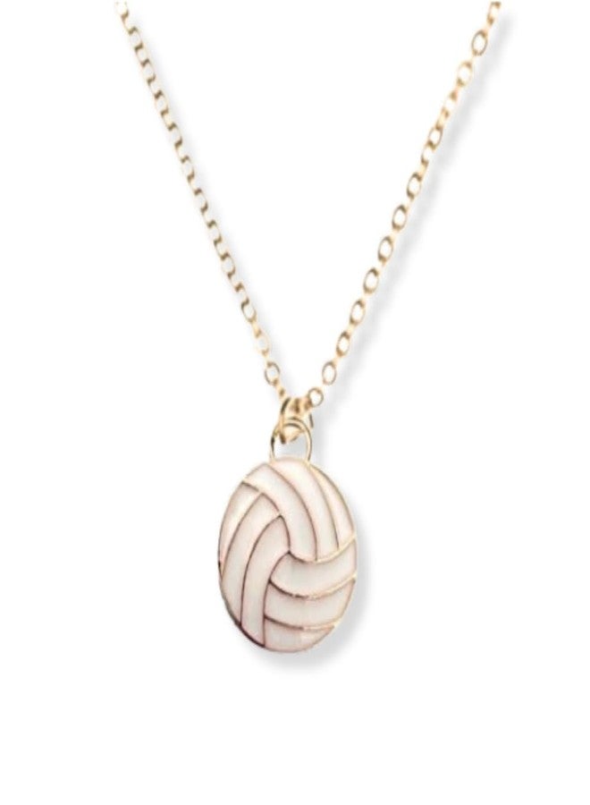 Sportybella Volleyball Necklace for Players, Coaches & Teams - Gold & Silver Pendant, Jewelry Gift for End of Season, Graduation & Accessories - Image 1