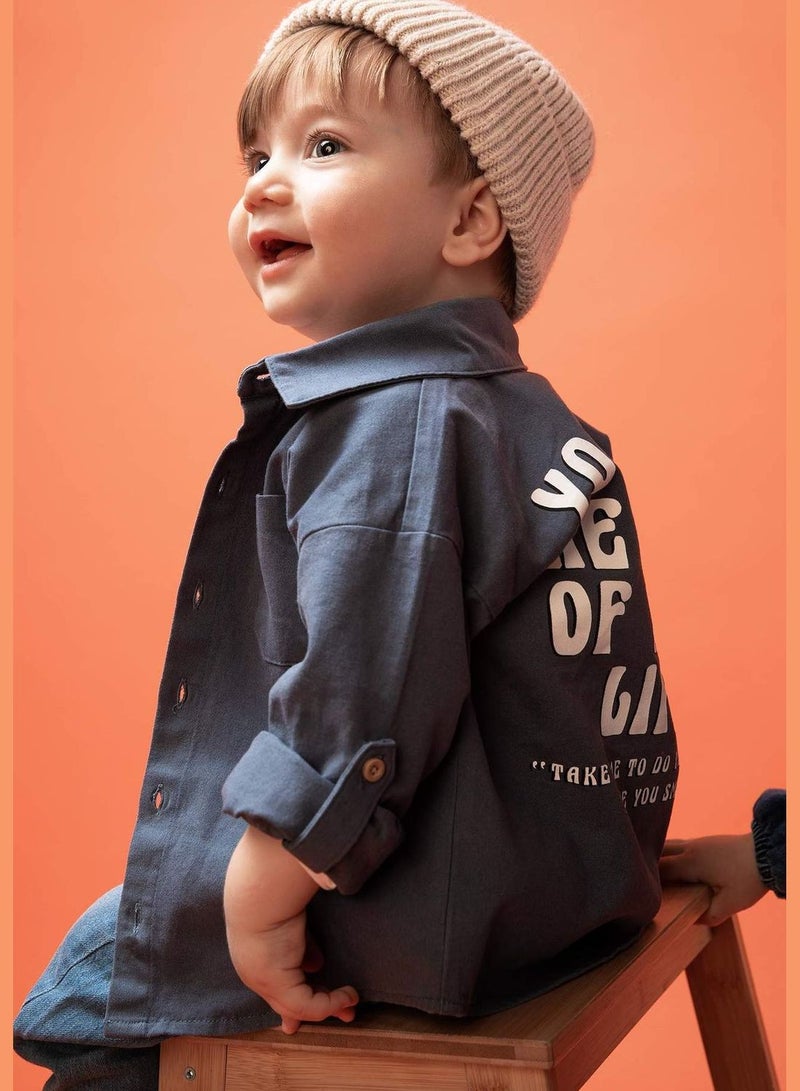 DeFacto BabyBoy Long Sleeve Printed Shirt - Image 1