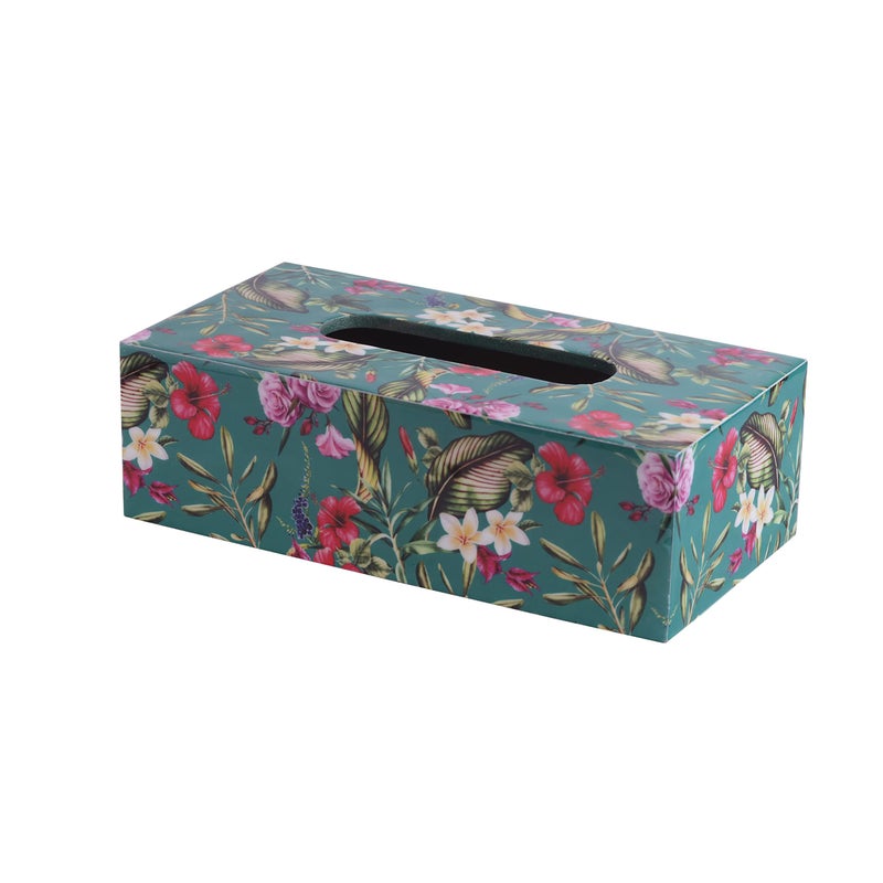 RICHTER Floral Dark Green Tissue Box Holder/Cover - Image 2