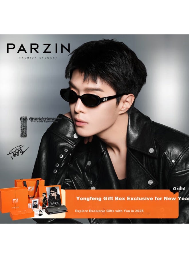 Parzin Paza Series Sungl Retro Narrow Frame Fashion Cat Eye Street Snap Couple Universal Driving Sungl Men And Women 12736 - Image 1