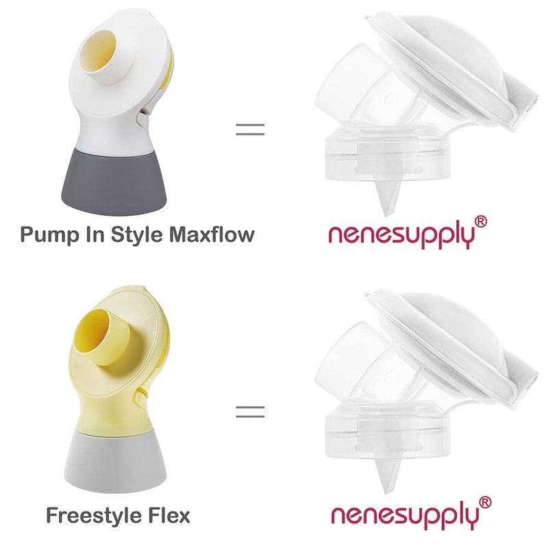 NENESUPPLY Pump Parts with 27mm Flanges Compatible with Medela Pump in Style Maxflow Breastpump and Personalfit Flex. Incl. Flange Membrane Connector Tubing Valve. Not Original Medela Pump Parts - Image 2