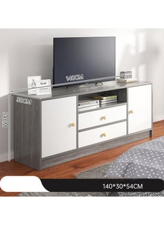 CityRiya-Long TV Stand, 140*30*54cm TV Table for 65+ Inch TV, TV Cabinet, TV Entertainment Center, Media TV Console Table with 2 Tier Storage Shelves, Television Stands for Living Room, Bedroom  - Image 2