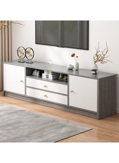 CityRiya-Long TV Stand, 140*30*54cm TV Table for 65+ Inch TV, TV Cabinet, TV Entertainment Center, Media TV Console Table with 2 Tier Storage Shelves, Television Stands for Living Room, Bedroom  - Image 1