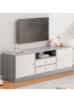 CityRiya-Long TV Stand, 140*30*54cm TV Table for 65+ Inch TV, TV Cabinet, TV Entertainment Center, Media TV Console Table with 2 Tier Storage Shelves, Television Stands for Living Room, Bedroom  - Image 3