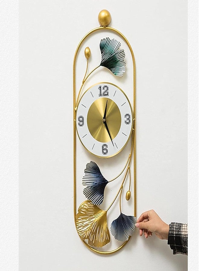 FUNTEREST Decorative Metal Hanging Clock for Living Room Stylish Latest Vintage Analog Wall Clock for Home Non-Ticking Antique Large Wall Clock for Bedroom,Office,Hall,Drawing Room (Clock - 3) - Image 5