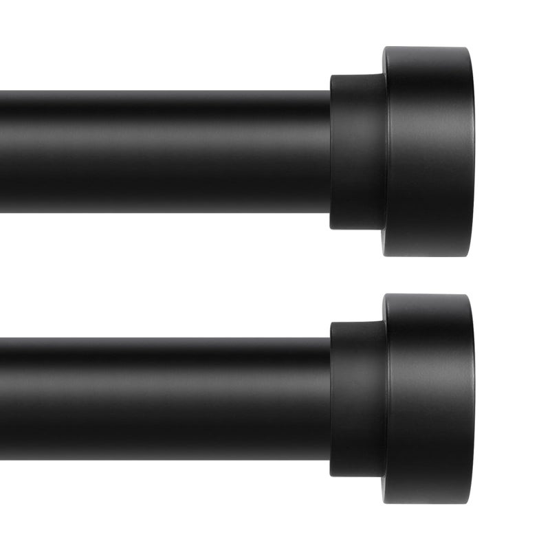 hei dear 2 Pack Black Curtain Rods for Windows 48 to 84 Inch47ft1 Inch Adjustable Curtain RodHeavy Duty Curtain RodsThicken Sturdy Drapery RodsTelescoping Window Curtain Rod 3688Black