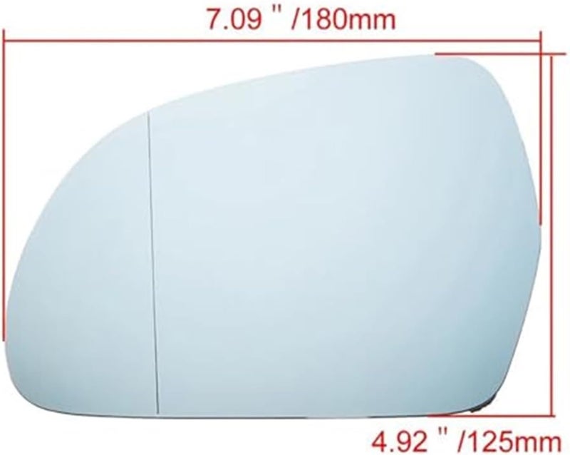 QASULER Blue Heated Mirror Glass for Q3 2012-2017 - Image 3